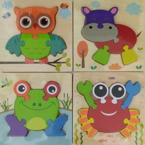 Toddler toy wooden jigsaw puzzle